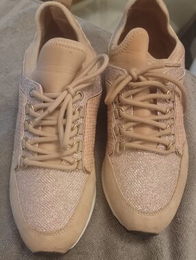 Aldo Women's Blush Glitter Lace-Up Sneakers